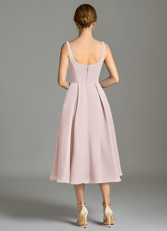 Azazie Amalie Bridesmaid Dresses Blushing Pink A-Line Pleated Chiffon Dress image2