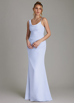 Azazie Ama Bridesmaid Dresses Lavender A-Line Pleated Chiffon Dress image3