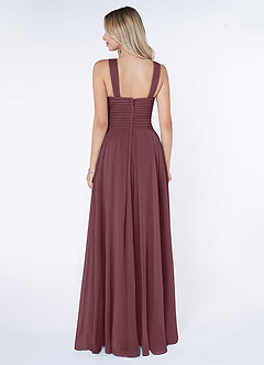Azazie Kaleigh Bridesmaid Dresses Sangria A-Line Pleated Chiffon Dress image2