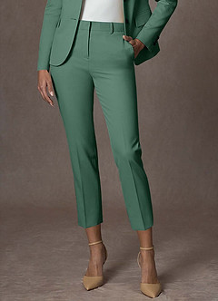 front Whitney 유칼립투스 구조화된 스트레치 크롭 드레스 팬츠