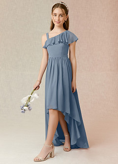 Azazie Mango Junior Twilight A-Line Ruched Chiffon Dress image3