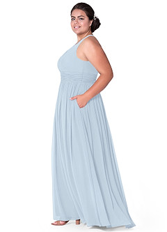 Azazie Natasha Bridesmaid Dresses A-Line Pleated Chiffon Floor-Length Dress image12