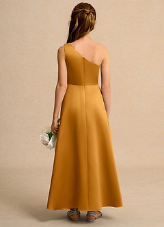 Azazie Taffy Junior Formal Flower Girl Klänningar Klä A-Line i Matt satäng Spets image2