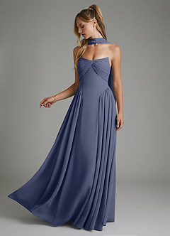 Azazie Evan Bridesmaid Dresses Stormy A-Line Strapless Chiffon Dress image1