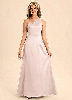 Azazie Eulalie Junior Klä av Sjöjungfru i Stretch Satin Rosett image3