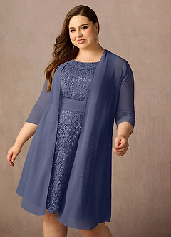 Azazie Beth Mother of the Bride Dresses Stormy A-Line Scoop Sequins Chiffon Dress image16