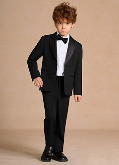 front Lucas Black Boys Shawl Lapel Tuxedos