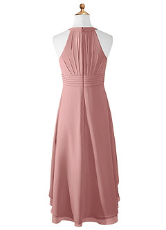 Azazie Linna Junior Dusty Rose A-Line Pleated Chiffon Dress image6