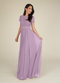 Azazie Annette Kleider für die Brautmutter A-Linie Spitze Chiffon Kleid Blauregen image1