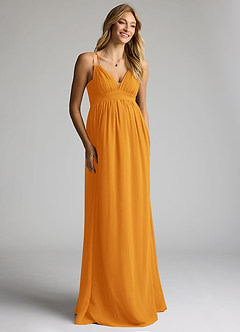 Azazie Emree Maternity Bridesmaid Dresses A-Line Chiffon Floor-Length Dress image3