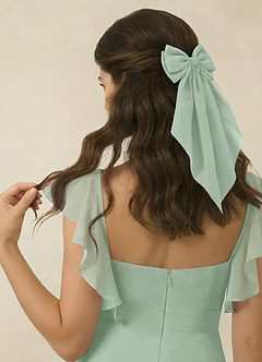 front Haarspange mit passender Chiffon-Schleife (2er-Pack)