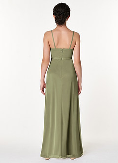 Azazie Luxy Junior Pistachio Pleated Mesh Dress image2