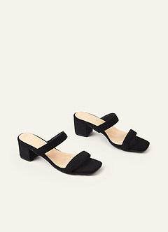 front Sandale à talon bas et épais à deux brides