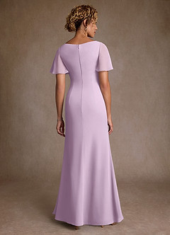 Azazie Suffolk Mère de la mariée Robes Robe Trapèze en Mousseline de soie Plissée Frostiges Flieder image3