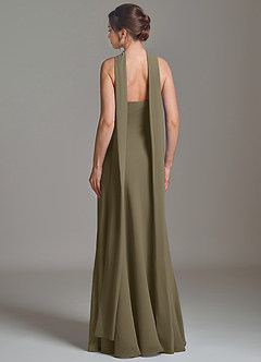 Azazie Ilana Bridesmaid Dresses Willow Green A-Line Strapless Chiffon Dress image2