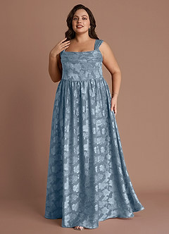 Hazel Dusty Blue Pleated Maxi Dress image11