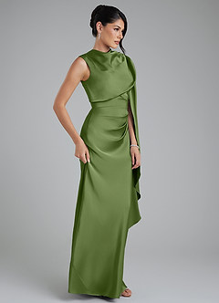Azazie Taj Bridesmaid Dresses Juniper Mermaid Corset Stretch Satin Dress image5