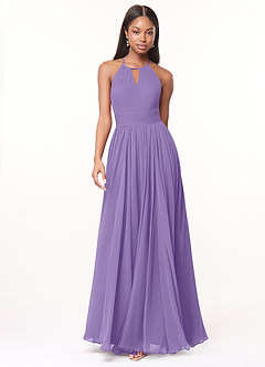 Azazie Cherish Brudtärnklänningar Klä av A-Linje i Chiffong Plisserad Tahiti image4