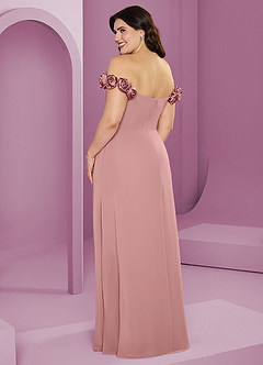 Barbie ♥ Azazie Bridesmaid Dresses Dusty Rose A-Line Off the Shoulder Chiffon Convertible Dress image12