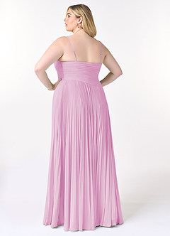 Azazie Vini Bridesmaid Dresses Candy Pink A-Line V-Neck Pleated Chiffon Dress image8