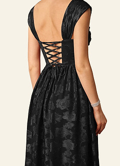 Briar Schwarz Plissiertes Maxi-Ballkleid image8