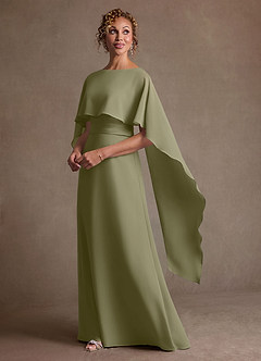 Azazie Marilla Mother of the Bride Dresses Pistachio A-Line Pleated Chiffon Dress image5