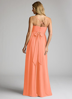 Azazie Llana Maternity Bridesmaid Dresses A-Line Chiffon Floor-Length Dress image2