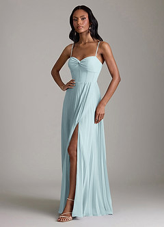 Azazie Akiko Bridesmaid Dresses Mist A-Line Sweetheart Neckline Chiffon Dress image4