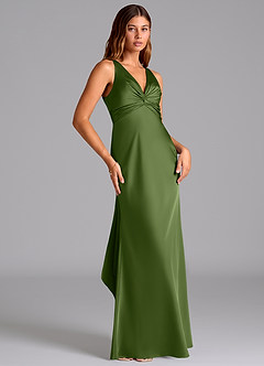 Azazie Hati Bridesmaid Dresses Juniper Mermaid Stretch Satin Dress image4
