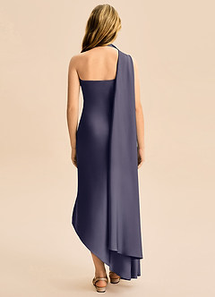 Azazie Briony Junior Etui Plissee Stretch-Satin Kleid Sturm image2