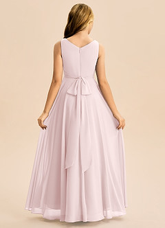 Azazie Mannie Junior Linia A Pofałdowany Szyfon Asymetryczny Młodsza druhna Sukienka image2