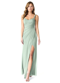 Azazie Verami Bridesmaid Dresses Agave Mermaid Lace Mesh Dress image1