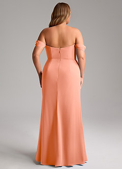 Azazie Saige Bridesmaid Dresses Sunset A-Line Off the Shoulder Chiffon Convertible Dress image15