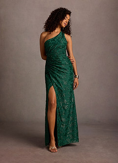 Georgina Emerald One Shoulder Maxi Dress image2