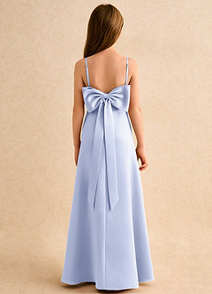 Azazie Joella Girls Formal Abiti da Ragazza di Fiori Abito A-Line in Raso Opaco Plissettato Lavanda image4