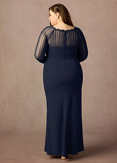 Azazie Peggy 신부의 어머니 드레스 쉬스 레이스 플로어 길이 드레스 image8