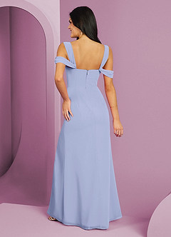 Barbie ♥ Azazie Bridesmaid Dresses Ice A-Line Off the Shoulder Chiffon Dress image6