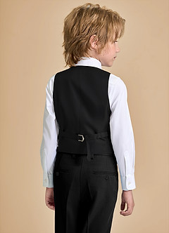 front Oliver Niños Negro Traje de 5 piezas