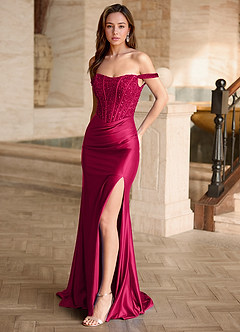 Valeria Rosa Abito da ballo in raso con corsetto e paillettes in velluto image5