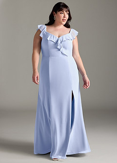 Azazie Sophie Vestidos de damas de honor Vestido de Hielo de Gasa de Corte en A Convertible con Vestidos sin tirantes image9