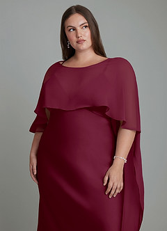 Azazie Stefania Bridesmaid Dresses Mulberry A-Line Stretch Satin Dress image14