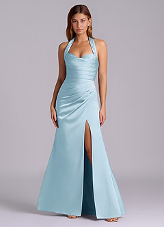 Azazie Destiny Suknie dla druhen Syrena Dekolt w kształcie serca Satyna elastyczna Do ziemi Sukienka image4