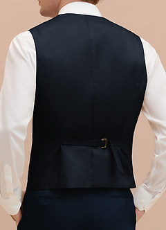 front William Navy Blue Comfort Blend Suit Vest