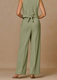 front Rowan Pistachio Refined Weave Performance pants