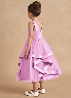 Azazie Posy Flower Girl Dresses Candy Pink A-Line Beaded Tulle Dress image2