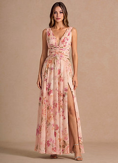 Xavira Abstract Bouquet Floral Maxi Dress image5