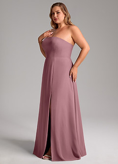 Azazie Wren Brautjungfernkleider Wandelbar A-Linie Seitliche Cut-Outs Chiffon Kleid Amethyst image12