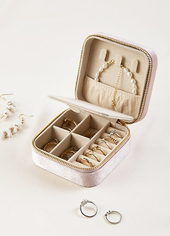 front Personalized Name Velvet Jewelry Box