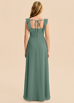 Azazie Nori Junior A-Linie Gestreift Chiffon Kleid Seemoos image2