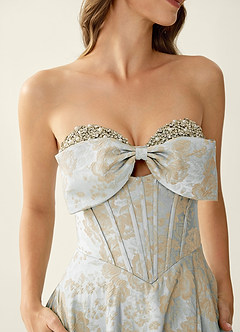 Leilani Ice Blue Corset Lace Up Back Beading Prom Dress image6